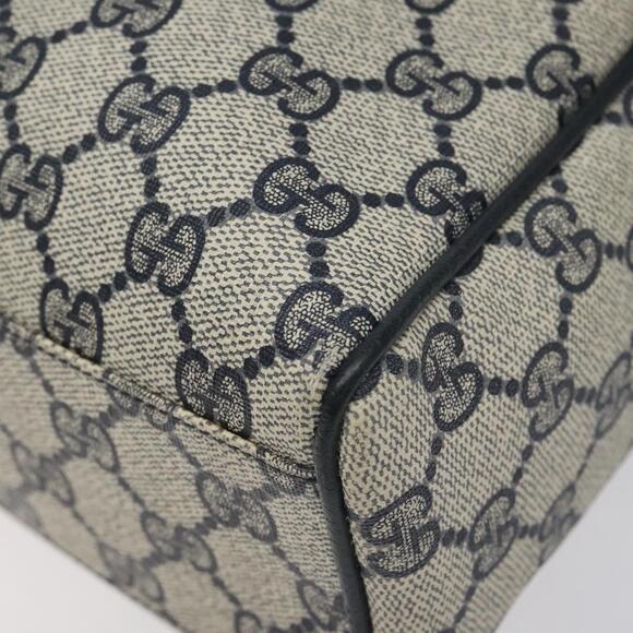 GUCCI GG Supreme Sherry Line Hand Bag Pvc Leather Navy Red 67 02 67 02 - Picture 10 of 16